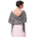 Kate Kasin Stock 72 * 18 &quot;bufanda Wrap Neckerchief gris gasa nupcial Evening Shawls Bufandas KK000229-9